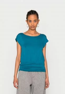 ofertas ⌛ Anna Field Camiseta Básica - Blue, Mujer 😍