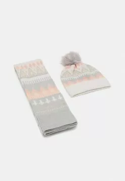 Para estrenar 👏 Anna Field SET - Bufanda - Off-white/grey/pink, Mujer ✔️