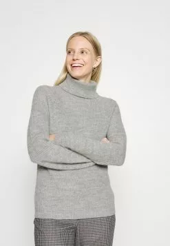 Presupuesto ✔️ Anna Field WOOL BLEND TURTLENECK - Jersey De Punto - Mottled Light Grey, Mujer 💯