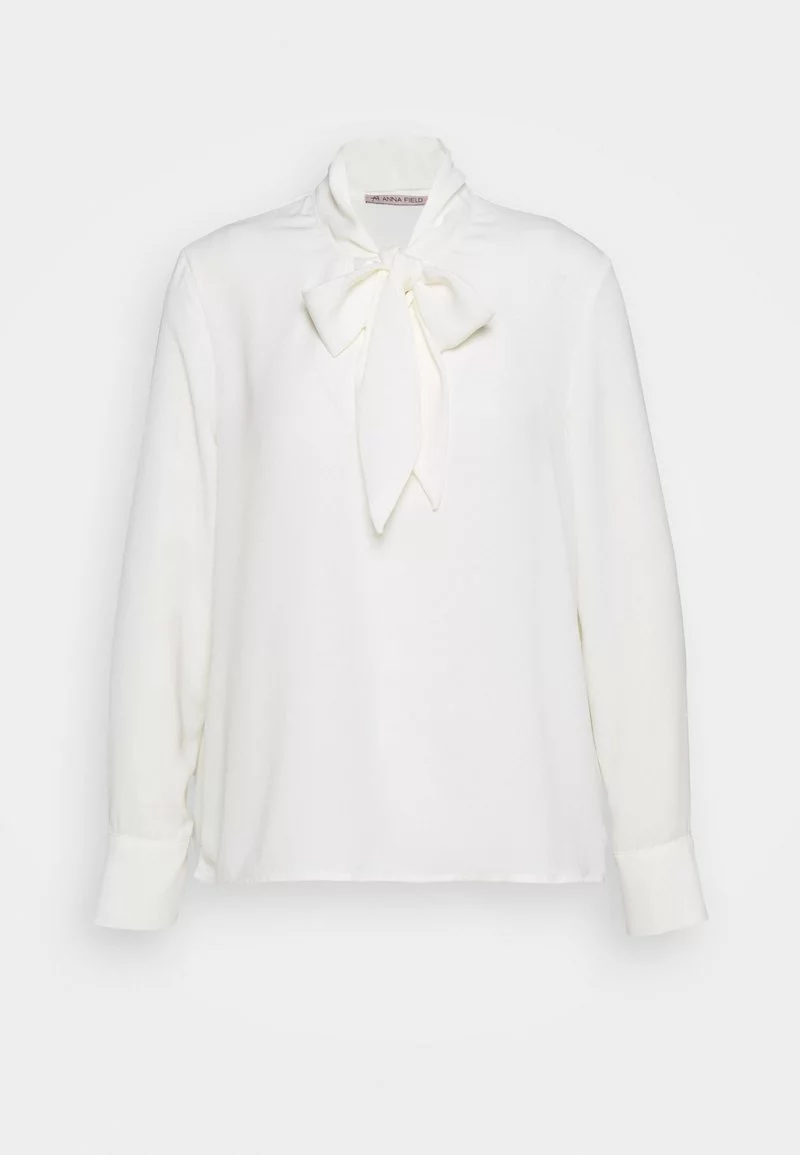 Nuevo 🎉 Anna Field Pussy Bow Blouse - Blusa - Off-white, Mujer 😀 1 Nuevo 🎉 Anna Field Pussy Bow Blouse - Blusa - Off-white, Mujer 😀