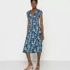 Presupuesto 🎁 Anna Field Vestido Ligero - Dark Blue/multi Coloured, Mujer 🥰
