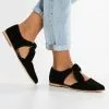 Comprar 🧨 Anna Field LEATHER ANKLE STRAP BALLET PUMPS - Bailarinas Con Hebilla - Black, Mujer 🌟