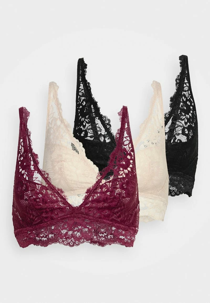 Presupuesto 😀 Anna Field 3PP BRALETTE - Top - Black/beige/dark Red, Mujer 😀 6 Presupuesto 😀 Anna Field 3PP BRALETTE - Top - Black/beige/dark Red, Mujer 😀 - Imagen 6