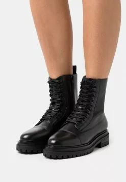 Lo mas barato 🌟 Anna Field Botines Con Cordones - Black, Mujer 🛒