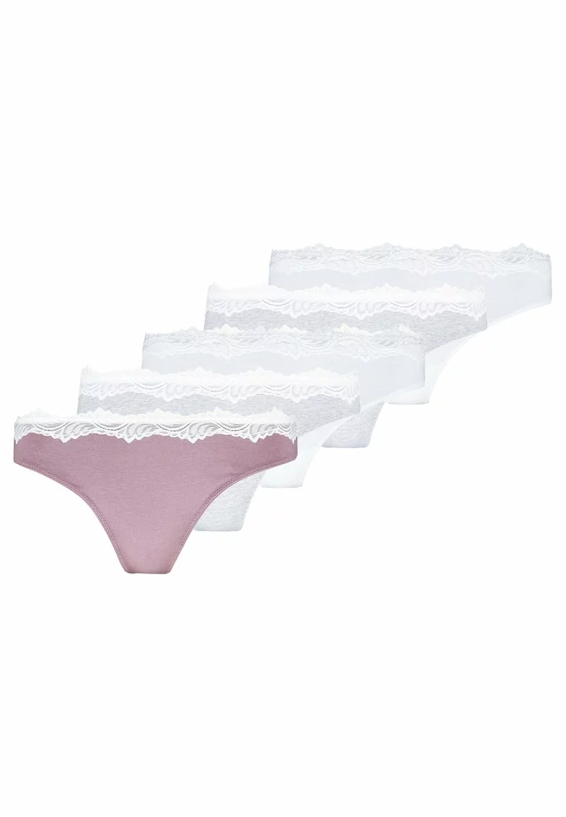 Comprar 💯 Anna Field CANDY 5 PACK THONG - COTTON/ LACE - Tanga - Grey/pink/white, Mujer ✨ 1 Comprar 💯 Anna Field CANDY 5 PACK THONG - COTTON/ LACE - Tanga - Grey/pink/white, Mujer ✨