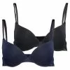 Lo mas barato 🛒 Anna Field NADINE 2PP TSHIRT BRA PLAIN MICRO W LACE WING - Sujetador Básico - Black /dark Blue, Mujer ⭐