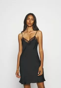Presupuesto ✨ Anna Field 🔨 HAMMERED SATIN NIGHTIE - Camisón - Black, Mujer ❤️