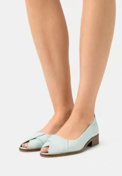 ofertas 🧨 Anna Field LEATHER - Bailarinas Peeptoe - Light Blue, Mujer 🎁