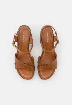 Lo mas barato ⭐ Anna Field LEATHER - 🩴 Sandalias De Tacón - Cognac, Mujer ✨ -Anna Field Tienda de ventas 8b26f1dc58dd45cc9b7ad8436c550397