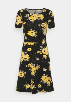 Lo mas barato 😉 Anna Field Vestido Ligero - Black/yellow, Mujer ⭐
