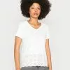 Comprar 🔔 Anna Field Camiseta Básica - Off White, Mujer 🌟