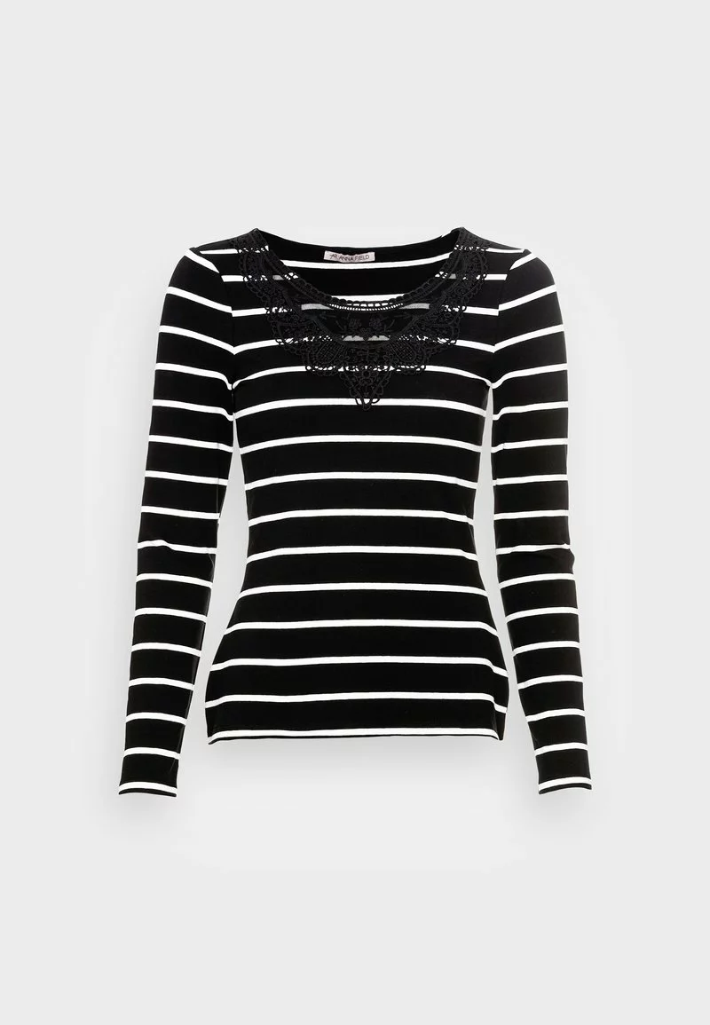 mejor venta 🎁 Anna Field Camiseta De Manga Larga - Black/white, Mujer ❤️ 4 mejor venta 🎁 Anna Field Camiseta De Manga Larga - Black/white, Mujer ❤️ - Imagen 4