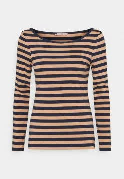 Cupón 👍 Anna Field Camiseta De Manga Larga - Camel/dark Blue, Mujer ❤️ -Anna Field Tienda de ventas 90c234bf89d24f7088adef9e8c851015