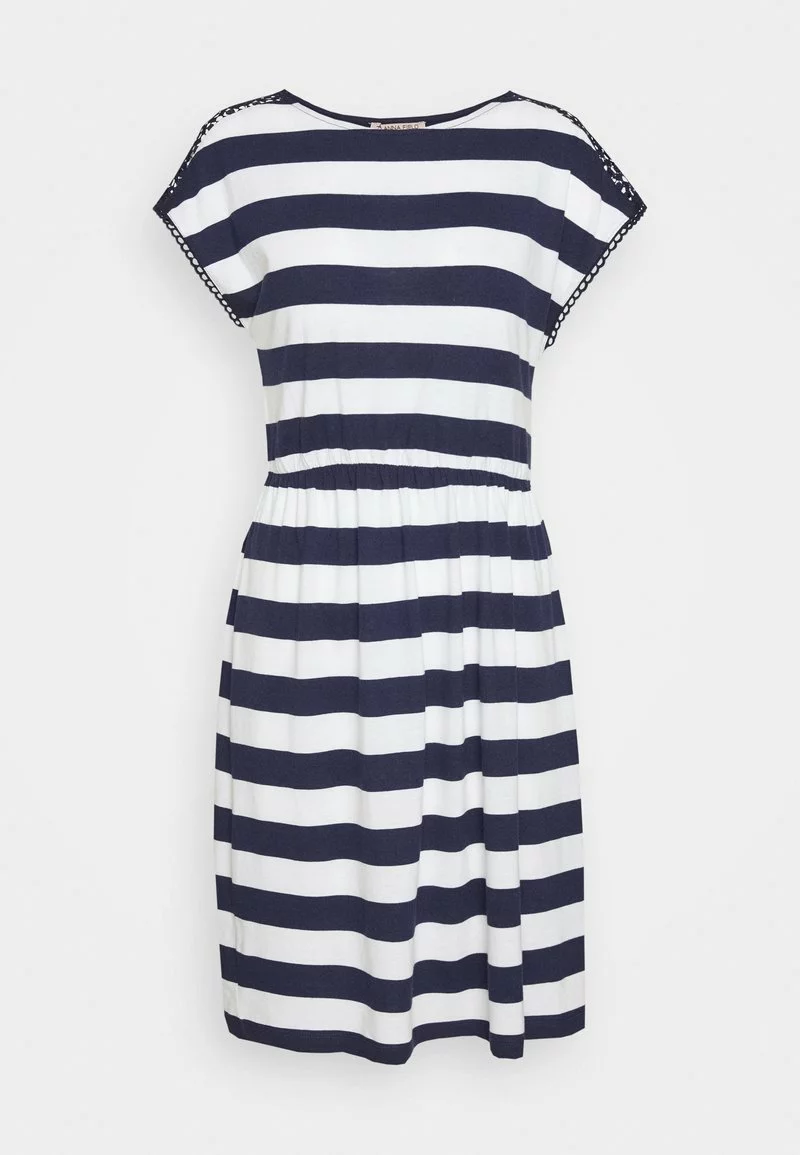 Venta express 🤩 Anna Field Vestido Ligero - Evening Blue/white, Mujer ❤️ 4 Venta express 🤩 Anna Field Vestido Ligero - Evening Blue/white, Mujer ❤️ - Imagen 4