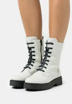 Venta express ⌛ Anna Field LEATHER - Botines Con Plataforma - Offwhite, Mujer 😀