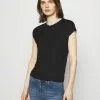 Venta express ✔️ Anna Field Camiseta Básica - Black, Mujer ⌛