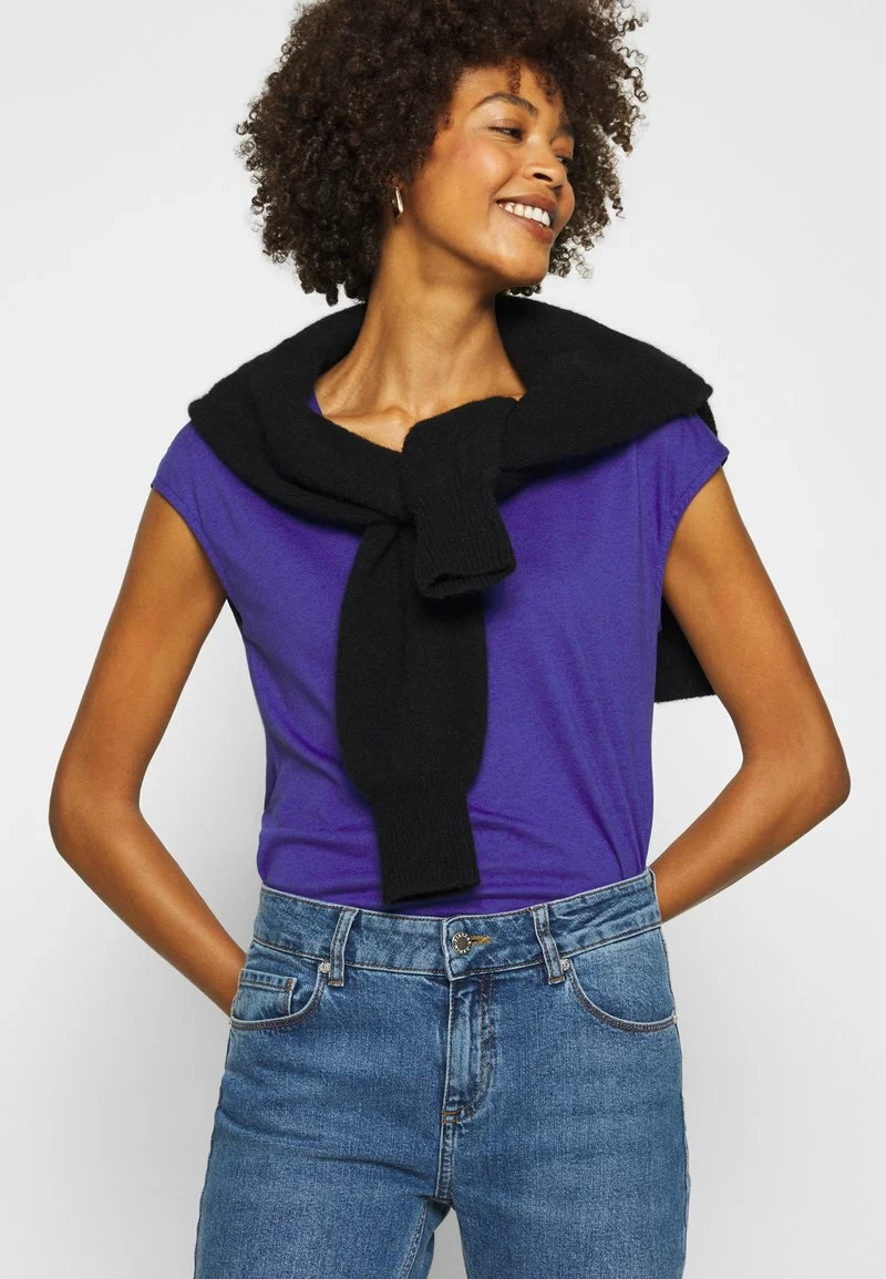 Toma de corriente 😉 Anna Field Camiseta Básica - Clematis Blue, Mujer ⌛ 4 Toma de corriente 😉 Anna Field Camiseta Básica - Clematis Blue, Mujer ⌛ - Imagen 4