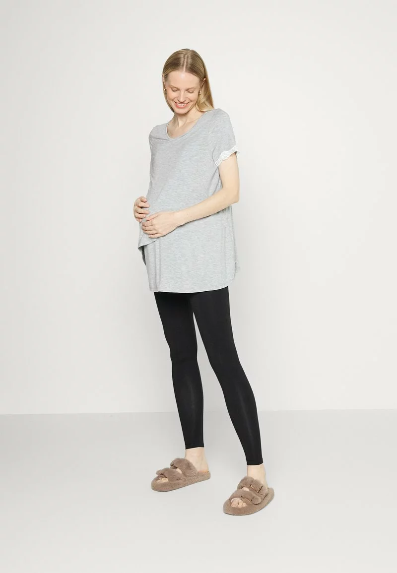 Nuevo 🎁 Anna Field MATERNITY LEGGING SET - Pijama - Grey/black, Mujer ✨ 2 Nuevo 🎁 Anna Field MATERNITY LEGGING SET - Pijama - Grey/black, Mujer ✨ - Imagen 2