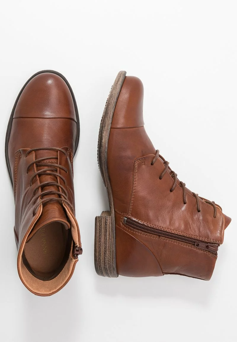 Barato 🧨 Anna Field LEATHER BOOTIES - Botines Bajos - Cognac, Mujer 🎁 4 Barato 🧨 Anna Field LEATHER BOOTIES - Botines Bajos - Cognac, Mujer 🎁 - Imagen 4