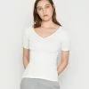 Nuevo 🥰 Anna Field Camiseta Básica - White, Mujer 🌟