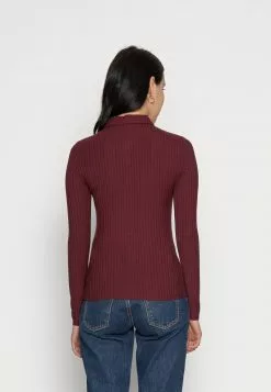 Mejor precio 🤩 Anna Field RIBBED POLO LONGSLEEVE - Camiseta De Manga Larga - Dark Red, Mujer 🌟 -Anna Field Tienda de ventas 9ee6b0466f62421d992c9fd0e4d2bb12