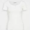 Descuento ✔️ Anna Field Camiseta Básica - White, Mujer 😀