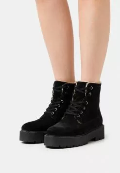 ofertas 🧨 Anna Field LEATHER - Botas Para La Nieve - Black, Mujer 👏
