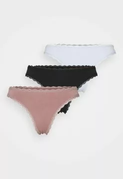 Venta express 🎉 Anna Field 3 PACK SEAMLESS LACE - Tanga - Black/pink/blue, Mujer 🤩 -Anna Field Tienda de ventas a726203f1ec242269a6b5ba1a64a84e4
