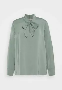 Descuento 🔥 Anna Field Pussy Bow Blouse - Blusa - Green, Mujer 🔥