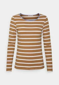 ofertas 🔔 Anna Field STRIPEY CONTRAST - Camiseta De Manga Larga - Brown, Mujer 🧨