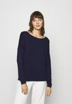 Toma de corriente 🤩 Anna Field RELAXED BOAT NECK - Jersey De Punto - Dark Blue, Mujer 🧨