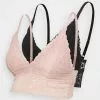 Presupuesto 💯 Anna Field MATERNITY LACE BRALETTE 2 PACK - Sujetador Sin Aros - Black/pink, Mujer 🎉