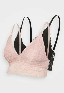 Presupuesto 💯 Anna Field MATERNITY LACE BRALETTE 2 PACK - Sujetador Sin Aros - Black/pink, Mujer 🎉