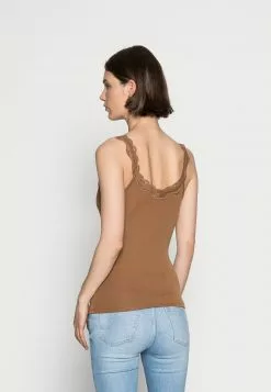 Mejor trato 🎁 Anna Field SCALLOP LACE - Top - Brown, Mujer 💯 -Anna Field Tienda de ventas add4ae2e4d814ff68a4a156f363d3214