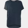 ofertas 👏 Anna Field Camiseta Estampada - Dark Blue, Mujer ❤️