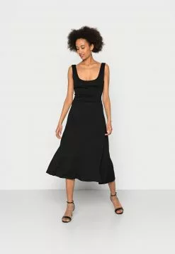Lo mas barato 😀 Anna Field WIDE STRAP FIT MIDI 👗 DRESS - Vestido Ligero - Black, Mujer 🎉
