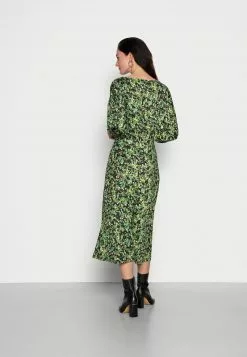ofertas 👏 Anna Field Quarter Sleeves Elevated Casual Midi 👗 Dress - Vestido Informal - Black/green, Mujer 😀 -Anna Field Tienda de ventas b151066a38fd49a788c644ac8fab7944