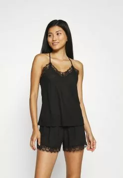 Para estrenar 👍 Anna Field MIA CHIFFON PJ SET - Pijama - Black, Mujer 😉