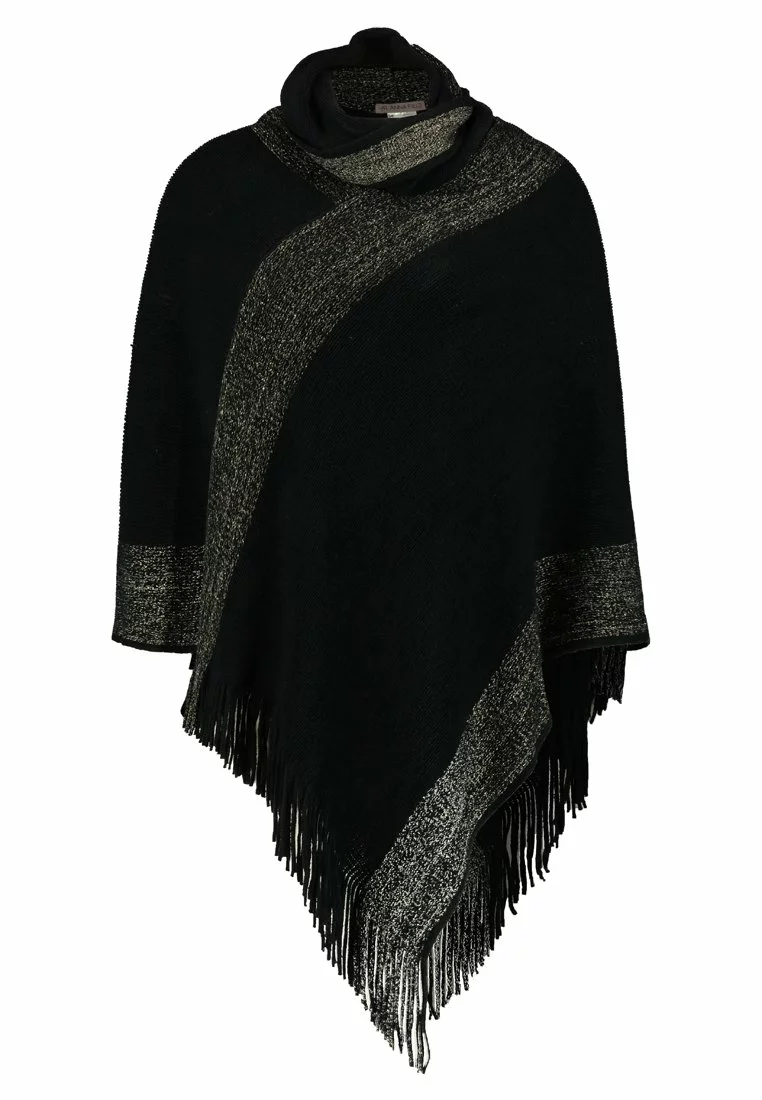 Nuevo ⭐ Anna Field Poncho - Black/gold, Mujer 🤩 5 Nuevo ⭐ Anna Field Poncho - Black/gold, Mujer 🤩 - Imagen 5