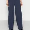 Las mejores reseñas de 😉 Anna Field BUTTON WAIST WIDE LEG PANTS - Pantalones - Dark Blue, Mujer 😉