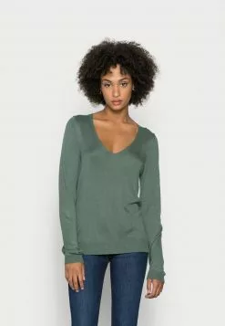 Comprar 🎉 Anna Field OPEN V NECK JUMPER - Jersey De Punto - Green, Mujer 😀