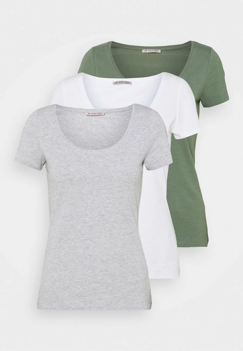 Comprar 🔔 Anna Field 3 PACK - Camiseta Básica - White/mottled Light Grey/light Green, Mujer 😍 7 Comprar 🔔 Anna Field 3 PACK - Camiseta Básica - White/mottled Light Grey/light Green, Mujer 😍 - Imagen 7