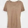 Cupón ✨ Anna Field Camiseta Básica - Light Brown, Mujer 🌟