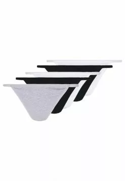 Presupuesto 👍 Anna Field CODY 5PP THONG THIN STRAP - Tanga - Grey/white/black, Mujer 👏