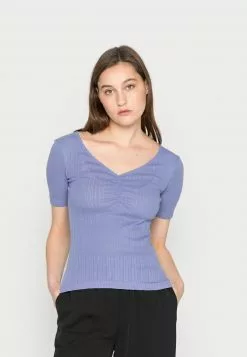Toma de corriente ⌛ Anna Field Camiseta Básica - Light Blue, Mujer 👏
