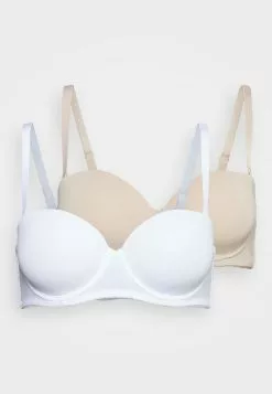 Gran venta 😉 Anna Field 2 PACK - Sujetador Sin Tirantes/multiescote - White/nude, Mujer 🌟