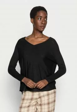 ofertas 🛒 Anna Field RELAXED V-NECK - Jersey De Punto - Black, Mujer 🔥