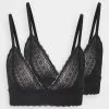 Comprar 🧨 Anna Field 2 Pack Greer Lace Bralette - Sujetador Sin Aros - Black, Mujer 🔔