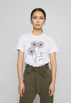 Mejor trato 🎉 Anna Field Camiseta Estampada - White, Mujer ⭐