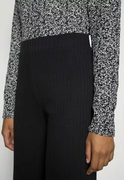 Venta express 💯 Anna Field RIBBED WIDE LEG TROUSERS - Pantalones - Black, Mujer ⭐ -Anna Field Tienda de ventas cf2a26c6776a4218a0bd75e51d4bcad2